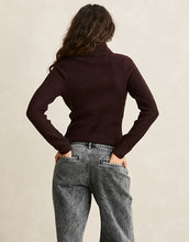 Load image into Gallery viewer, Rhythm Amara Rolled Neck Knit - Chocolate
