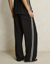 Load image into Gallery viewer, Rhythm Linen Lace Track Pant - Black

