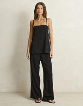 Load image into Gallery viewer, Rhythm Linen Lace Track Pant - Black
