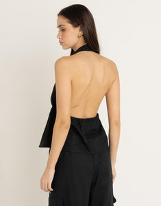 Rhythm Cove Halter Top - Black