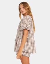 Load image into Gallery viewer, Roxy Delilah Check Top - Coconut
