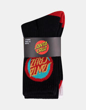 Load image into Gallery viewer, Santa Cruz Bold Shadow Crew Sock 4Pk (2-8) - Black/White/Grey
