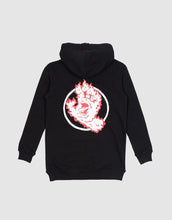Load image into Gallery viewer, Santa Cruz  Ringed Flame Hand Hoody Pullover - Oversized - Black (8-14) Youth
