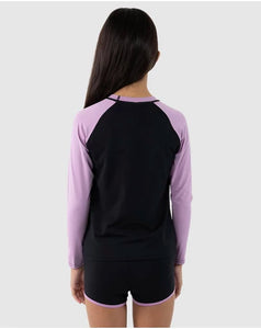 Santa Cruz Vibes Fill Long Sleeve Rash Guard - Black/Purple