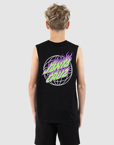 Santa Cruz Global Flame Dot Muscle Tank - Black