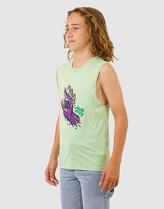 Santa Cruz Melting Hand Front Muscle Tee - Sage