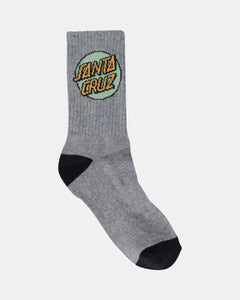 Santa Cruz Other Dot Crew Sock 4 Pack - Black/White/Grey Marle