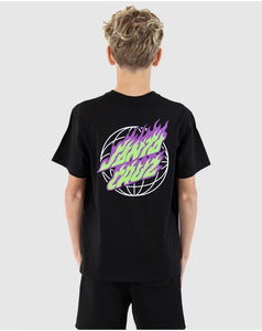 Santa Cruz Global Flame Dot Tee - Black