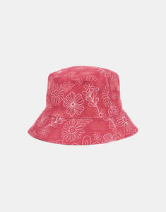 Santa Cruz Vibes Repeat Mono Reversible Bucket Hat - Rose