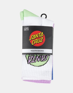 Santa Cruz Youth Other Dot Crew Socks 4 Pack