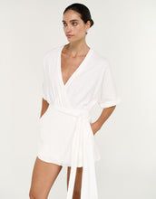 Load image into Gallery viewer, Staple The Label Elvara Wrap Playsuit - White
