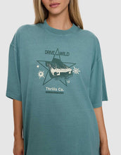 Load image into Gallery viewer, Thrills Drive Me Wild Oversized Tee - Green Coast
