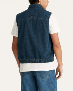 Wrangler Steedy Denim Bomber Vest - Bucking Blues