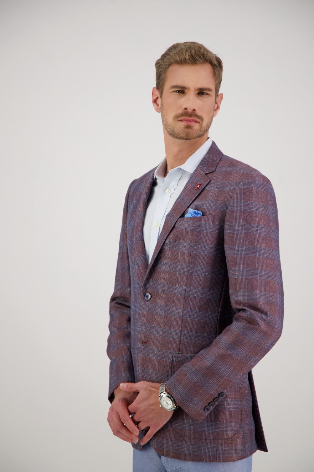 Savile Row Abram Linen Blazer - Punch