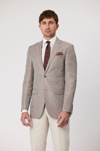 Savile Row Wool/Linen Blazer - Stone