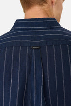 Load image into Gallery viewer, Industrie The Giacomo Linen L/S Shirt - Navy White
