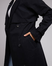 Load image into Gallery viewer, All About Eve Emerson Trench Coat - Black
