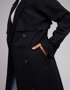 All About Eve Emerson Trench Coat - Black