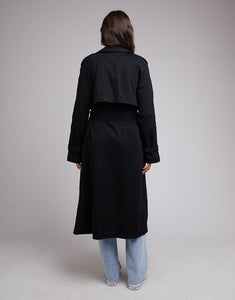 All About Eve Emerson Trench Coat - Black