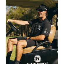 Load image into Gallery viewer, The Mad Hueys Hittin FK All SS Golf Polo - Black
