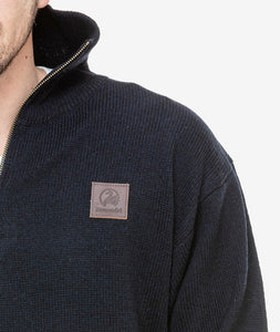 Swanndri Mariner Zip Neck Sweater - Navy