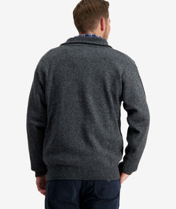 Swanndri Mariner Zip Neck Sweater - Charcoal Marle