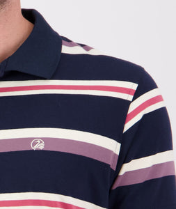 Swanndri Winffred Stripe Polo - Red/Ivory