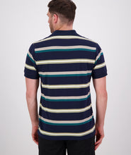 Load image into Gallery viewer, Swanndri Winfred Stripe Polo - Pine/Pebble
