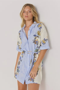 MINKPINK Lucia Mini Shirtdress - Floral
