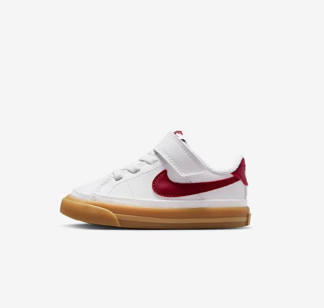 Nike Court Legacy Baby/Toddler Shoes - White/Gum Yellow/Team Red