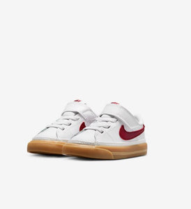 Nike Court Legacy Baby/Toddler Shoes - White/Gum Yellow/Team Red