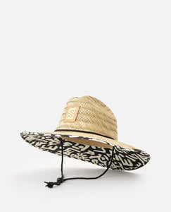 Rip Curl Mixed Straw Sun Hat - Natural/Black