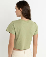 Load image into Gallery viewer, Rhythm Sun Crop Crew Tee - Sage
