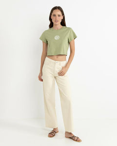 Rhythm Sun Crop Crew Tee - Sage