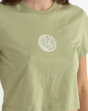 Load image into Gallery viewer, Rhythm Sun Crop Crew Tee - Sage
