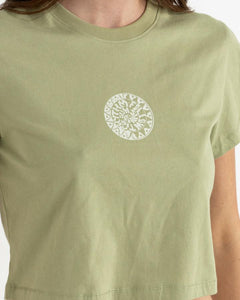Rhythm Sun Crop Crew Tee - Sage