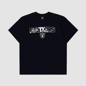 Majestic Raiders Camo Logo Tee - Faded Black