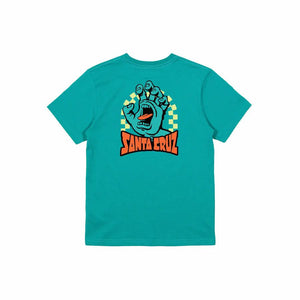 Santa Cruz Arch Check Hand Tee (8-14) - Teal