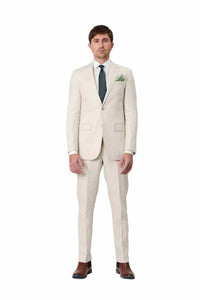 Savile Row Abram Pure Linen Jacket -Ecru