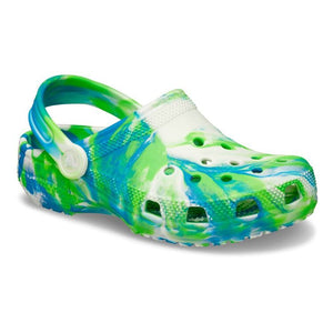 Crocs Classic Glow Marbled Clog (C4-C10) - Prep Blue, Multicoloured & Glow