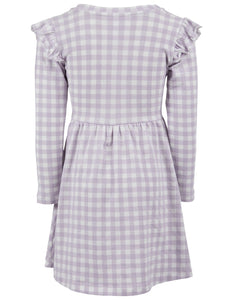 Eve Girl Checkers Dress (3-7) - Purple