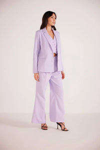 MINKPINK Stella Single Breasted Blazer - Lilac