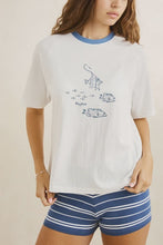 Load image into Gallery viewer, Rhythm Fish Raglan T-Shirt - Vintage White
