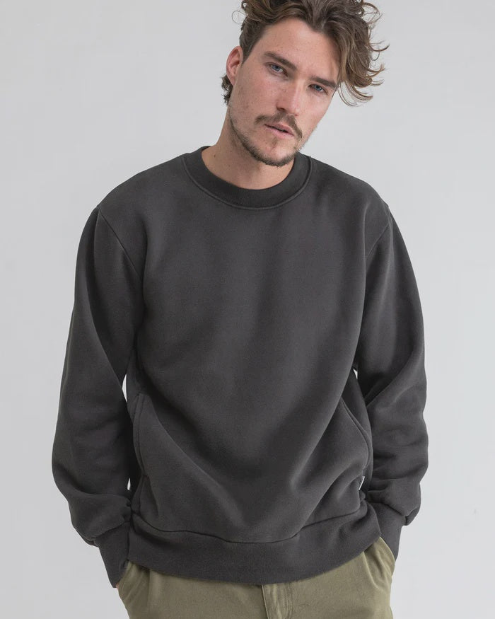 Rhythm Classic Fleece Crew - Vintage Black