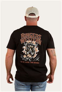 Ringers Western Do No Harm Take No Bull Mens Loose Fit T-shirt - Black
