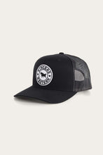 Load image into Gallery viewer, Ringers Western Signature Bull Trucker Cap - Black + White Patch
