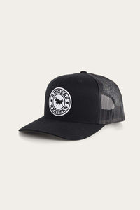 Ringers Western Signature Bull Trucker Cap - Black + White Patch