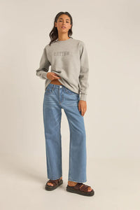 Rhythm Flagship Boyfriend Fleece Crew  - Grey Heather