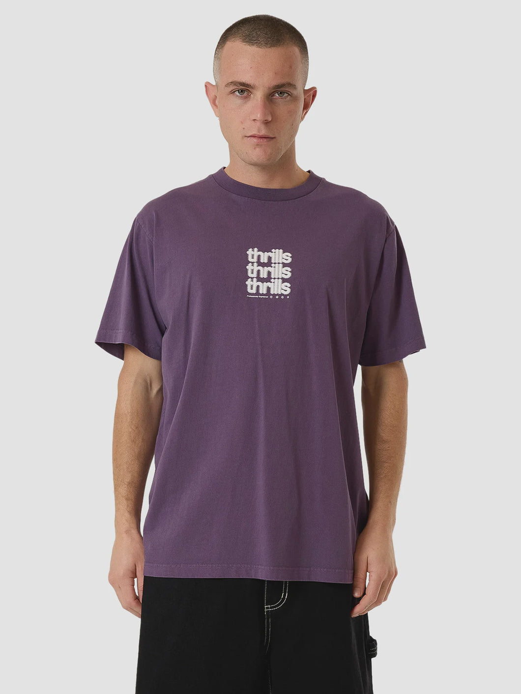 Thrills Blurred State Merch Fit Tee - Dust Purple