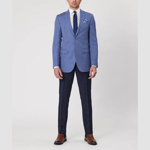 Savile Row Wool/Linen Blazer - Sky